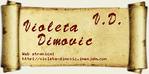 Violeta Dimović vizit kartica
